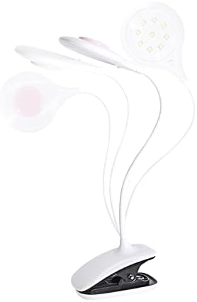 Lâmpada de unha LED flexível de UV com pescoço de ganso e braçadeira, Luz de mesa do secador de unhas UV de 18W para curar o gel
