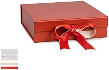 Caixa de presente de luxo de SketchGroup com 2 fita de cetim e fechamento magnético