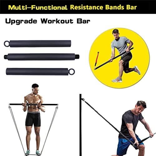 Lhllhl 200lb Bandas de resistência definidas com ginástica em casa Pilates Multifunction para exercício de treino de corpo inteiro muscular