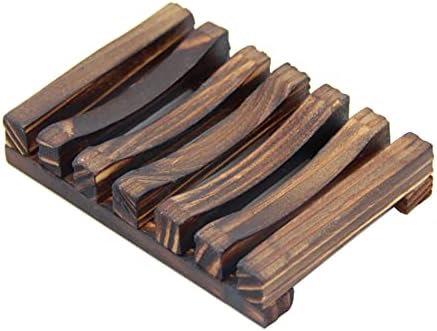 Uuyyyeo 2 pcs de madeira natural sabonete de madeira aguardente de capa de capa de capa Sopa Bandeja de sabão para