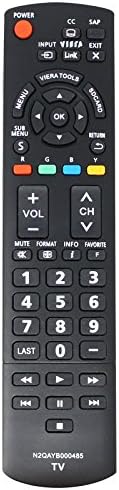 Substituição TC -L37X1 HDTV Controle remoto para Panasonic TV - Compatível com N2QAYB000517 Panasonic TV Remote Control