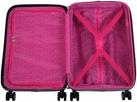 Betsey Johnson 26 polegadas Coleção de bagagem verificada - mala hardside resistente a arranhões expansíveis - bolsa leve de designer