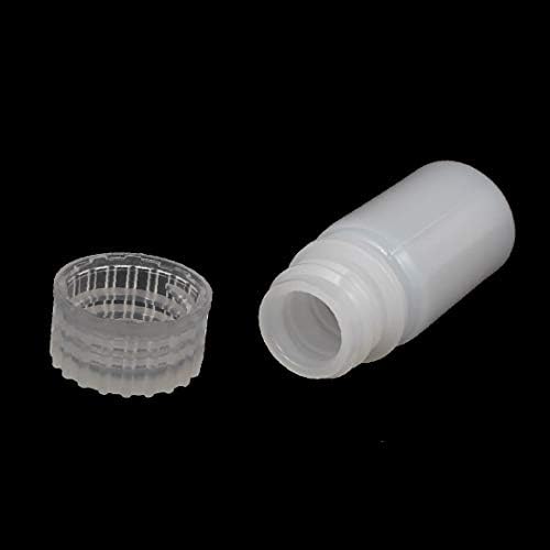 X-dree 5pcs 4ml plástico amostra de reagente de reagente de laboratório de boca ampla garrafa de garrafa de garrafa branca (Bottiglia
