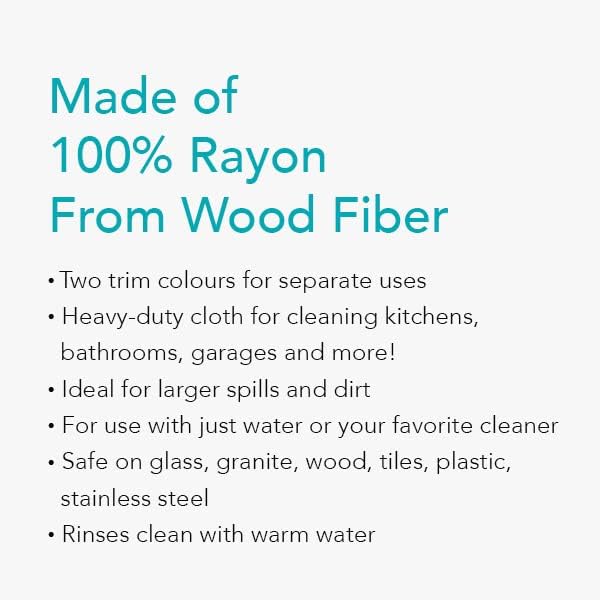 Panos de limpeza de fibra de madeira maravilhosa de Molly, 8 camadas de pano de prato super absorvente, durável, reutilizável, lavável