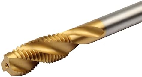 ACRETEEL M10 X 1,25 TAP DE FLUTA ESPÚNDA revestida de titânio, Torne de flauta em espiral com revestimento de estanho Tap