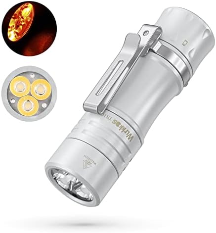 Wurkkos TS10 Mini lanterna max 1400 lúmen, lanterna de bolso 90cri 3csp LEDs e 3 LEDs auxiliares de cor, lanterna pequena ipx8 à prova d'água e lanterna Anduril 2.0 （sem carregador)