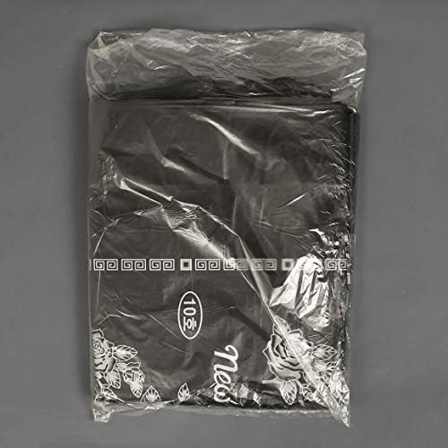 Grandes camisetas de mercearia plástica bolsas multiuso para transportar bolsa de manta de manta preta 39,4 x 43 polegadas, 100 x 110 cm, 50pcs