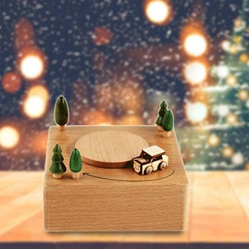 Tfiiexfl music box de madeira base criativo decoração de decoração ornamentos infantis
