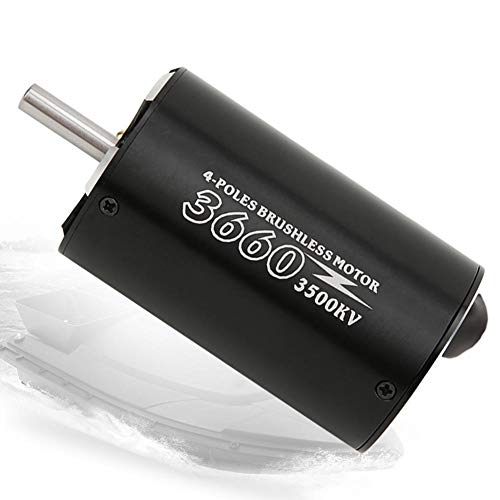 VBESTLife RC Boat Motor sem escova, motor preto de 4 polos de escova para 5,0 mm 3660 3500 kV RC Boat Acessory Part