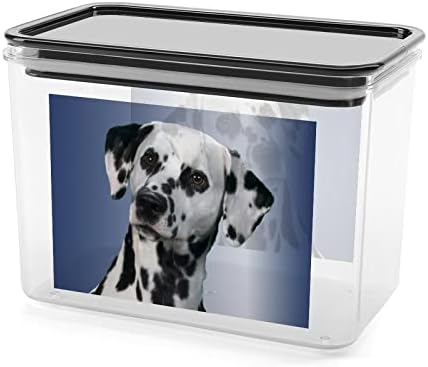 Caixa de armazenamento de plástico para cães dalmácia Recipientes de armazenamento de alimentos com tampas de arroz balde