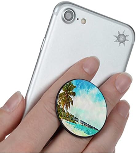 Férias Hawaii Mardi Gras Paradise Beach Phone Grip Cellphone Stand Se encaixa no iPhone Samsung Galaxy e mais