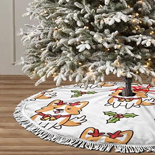 Salia de árvore de cães de cães de cães ornamentos de árvore de Natal com renda para festas festivas decoração de festas de festas