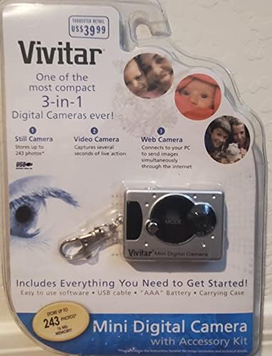 Mini Câmera Digital Vivitar com Kit de Acessório