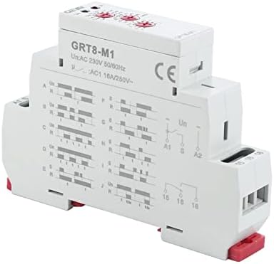 Relé do timer multifuncional Woroly GRT8-M 16A com 10 opções de função AC DC 12V 24V 220V 230V Relé de tempo