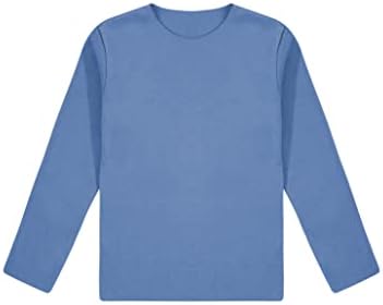 Shinsto meninos meninas garotas gola alta camiseta de algodão camisa de manga comprida cor sólida cor quente tee tops