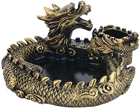 Ldels Ashtray Creative PersonalityStyle Living Sala Presente Proférico de Vento de Estilo Chinês Resina Decorativa Ashtrays Retro Dragon Ashtray