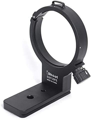 Ishoot Metal Camera Lente Coloque Tripé Montar o anel de suporte Suporte com placa de liberação rápida compatível com Sony Fe PZ