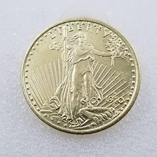 Antigo Artesanato 1910 D Edição American Gold Coin Dollar Silver Dollar Circle 3200