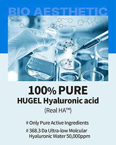 Creme hialurônico real de Wellage 100- hidratante de ácido hialurônico puro - hidratante poderoso e firme para a pele seca - creme leve de gel, 2,7oz.