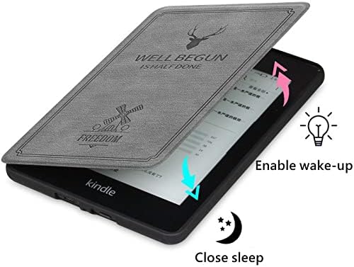 Caso para Kindle 6 polegadas 2022 Smart Auto Sleep Case de 6 polegadas Kindle11 Reader Ebook Case à prova d'água, Rose Red