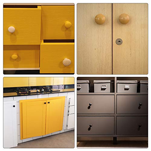 Uxcell armário armário gaveta redondo botões de madeira puxar alça de 34 mm de diâmetro para guarda de gaveta de cômoda