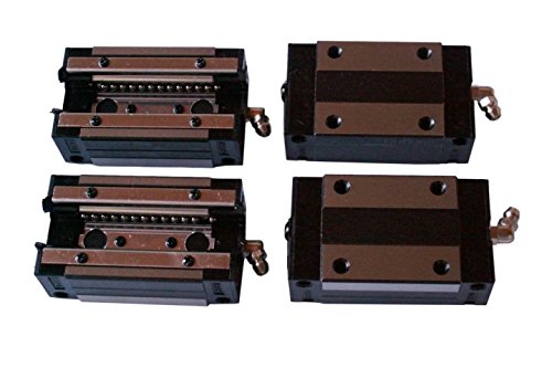 Joomen CNC Conjunto 25-650mm 2x Rail de guia linear 4x Tipo quadrado Bloqueio de rolamento de carruagem