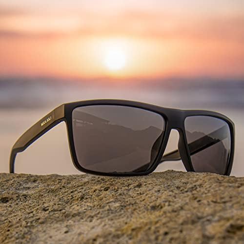 Maxjuli polarizou grandes óculos de sol para homens com grandes cabeças UV 400 Proteção 8125
