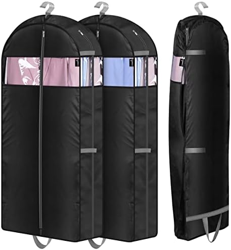Misslo Sacos de vestuário de 10 de 10 para pendurar roupas de traje 43 para sacos de roupas de armazenamento de armazenamento para roupas de roupas para roupas de capa de viagem, 3 pacotes