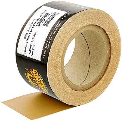 DURA-GOLD PRO Série Longboard Lixing Hand Lixer Block-Gancho e Loop Backing e PSA adaptador Pad & 1000 Grit Roll, 2-3/4