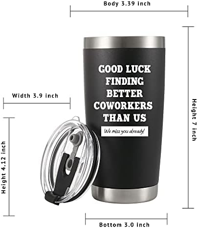 Boa sorte em encontrar colegas de trabalho melhor do que nós, despedida de despedida de aposentadoria, colegas de trabalho aposentados, colegas de trabalho, caneca engraçada de a vácuo de vácuo de 20 oz de aço inoxidável Drinkware