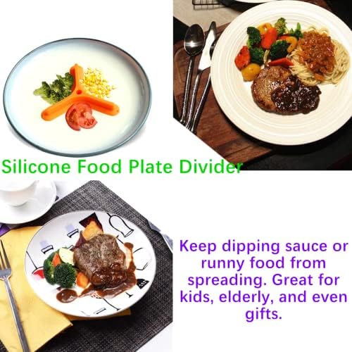 Divisor de alimentos Divisor de alimentos Divisor de placas de silicone portátil Separador flexível de alimentos