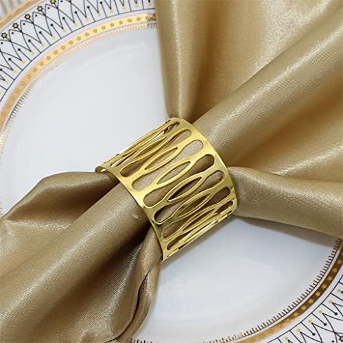Decoração de mesa DHTDVD Hollow Out Napkin Rings Titulares serveripe Fivete para jantar de festa de Natal para casamento