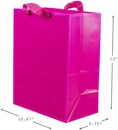 Helmark grandes sacolas de presente de cor sólida para aniversários, chuveiros de bebê, feriados e muito mais