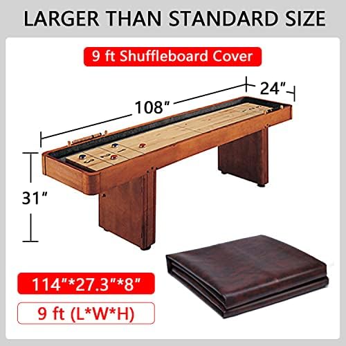 YDDS Shuffleboard Sand com conjunto de capa de shuffleboard - Acessórios completos de shuffleboard com tampa à prova d'água para a