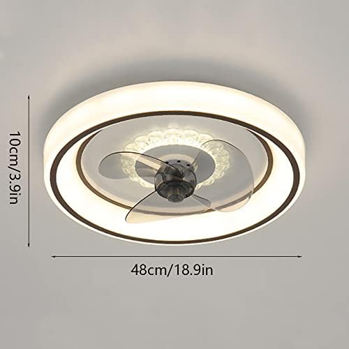 Luzes de ventilador da sala de estar simples e moderna da sala de estar, luz de ventilador de teto de quarto LED, luz de ventilador infantil, luzes de meninos e meninas, escurecendo 3 cor 3 velocidades de teto de teto ventiladores 55w