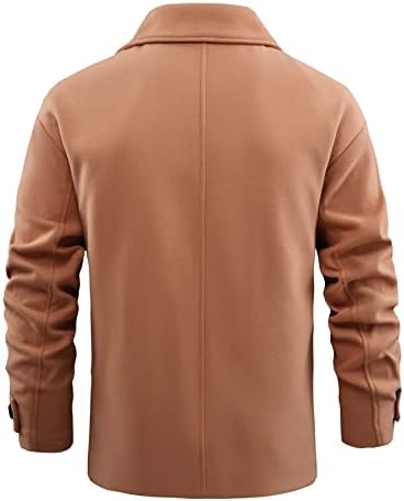 Jaquetas de jaqueta masculina para homens homens sólidos com coquetinhos de peito único