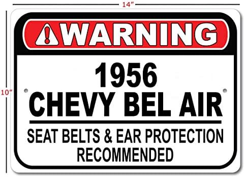 1956 56 Chevy Bel Belra do Seatamento do Air Recomendado Recomendado Carro Fast, Sinal de Metal Garage, Decoração de Parede,