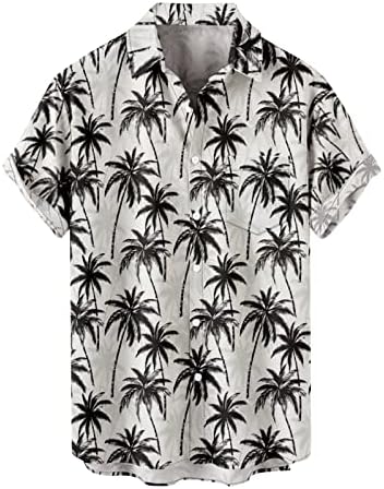 Dudubaby masculino Havaí Vacas de férias de verão Button linho de algodão boho casual casual solteiro partido camisas