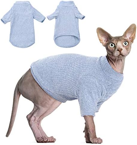 Camisa de gatos sem pêlos de sfhynx Dentrun, camisetas de gatinho com mangas, gato respirável Desgas