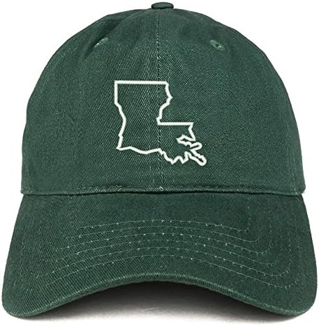 Trendy Apparel Shop Louisiana State esboço do estado de algodão bordado com chapéu de pai