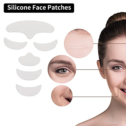 Patch de silicone anti-rugas, manchas de rugas de 6pcs para fita adesiva para tratamentos e tratamentos e máscaras