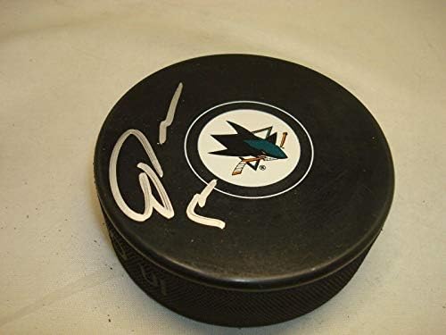 Jason Demers contratou o San Jose Sharks Hockey Puck autografado 1b - Pucks autografados da NHL