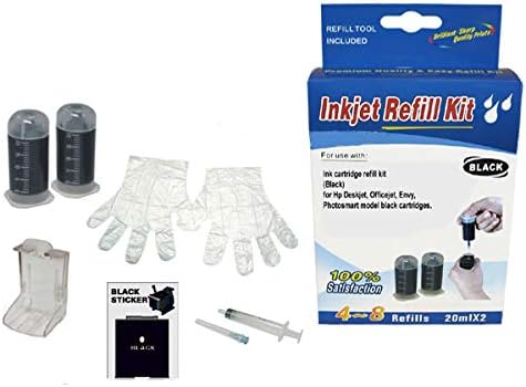 Caixa de kit de recarga do cartucho de tinta para HP 67 HP 67xl Pigmmento Cartuchices de tinta preta para tinta HP67XL Para inveja