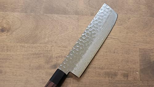 Seisuke aus10 45 camadas damasco usuba faca japonesa 175 mm