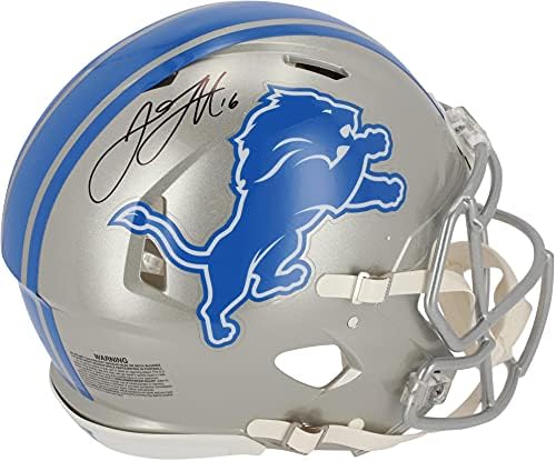 Jared Goff Detroit Lions autografou Riddell Speed ​​Helmet - capacete autógrafo da NFL autografada