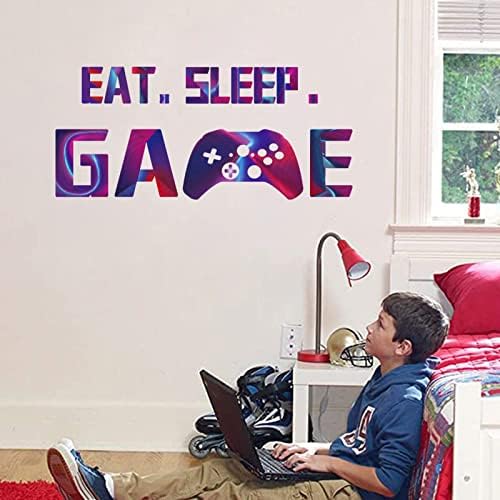 NPKGVia Game Handle English Slogan Wall Stickers Background Wall Room Setas adesivos de parede Autes adesivos Autistas de parede