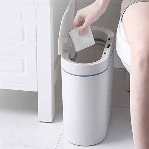 Lata de lixo alodelamente, lixo de sensor inteligente pode eletrônico automático banheiro doméstico banheiro à prova d'água