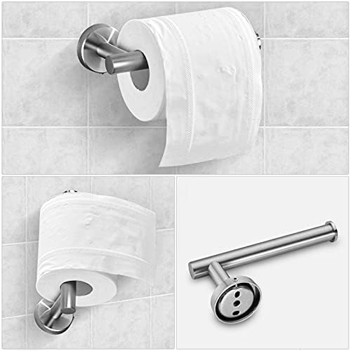 Conjunto de hardware do banheiro de 6 peças de 6 peças, anel de toalha de banho de montagem na parede, gancho de toalha