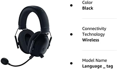 Razer Blackshark V2 Pro Wireless Gaming Headset: THX 7.1 Surround Sound, Mic, Mic, para PC, Mac, PS4, PS5, Switch- Black