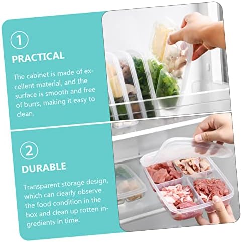 OPERITACX 2PCS Caixa de armazenamento Bacon Plástico Bacon Bacon Guardião da geladeira Clear Graders Gavetas Plasticos para